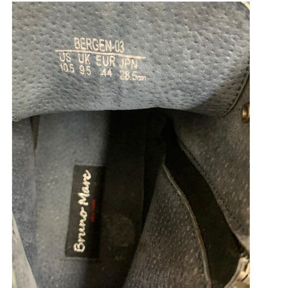 Bruno Marc Bergen 03 Black Leather Dress Shoes SIZE US 10.5 - Picture 3 of 7